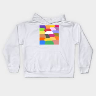 Colorful overlapping circles scales pattern Kids Hoodie